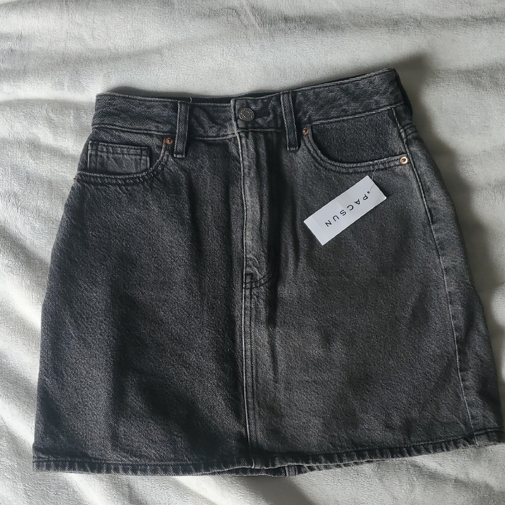 PacSun Black Mini Denim Skirt
